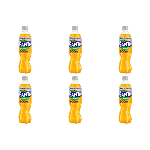 Fanta Orange Zero (Bulk Buy Pack Of 6)