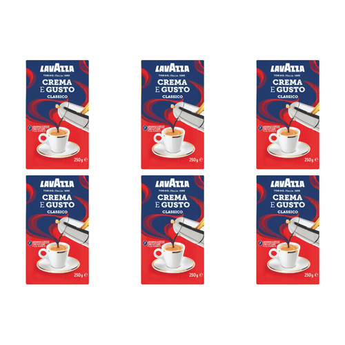 Lavazza Crema E Gusto Coffee (Bulk Buy Pack Of 6)
