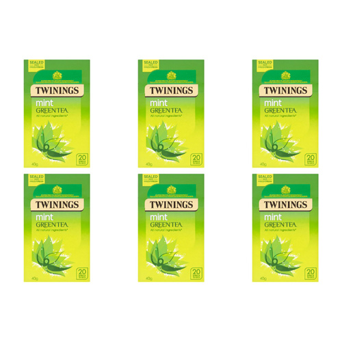 Twinings Green Tea with Mint 20s (Bulk Buy Pack Of 6)