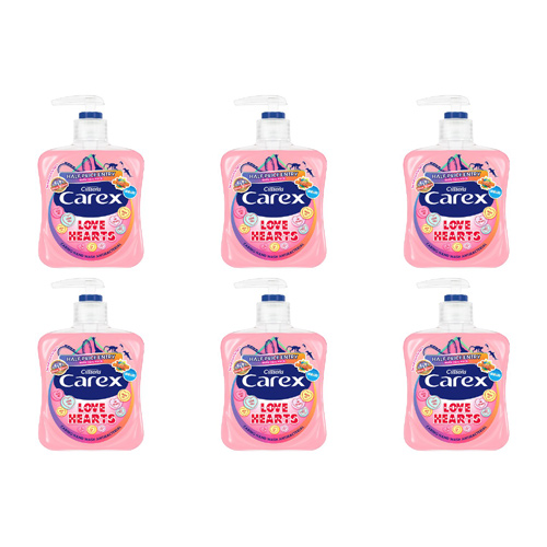 Carex Handwash Love Hearts (Bulk Buy Pack Of 6)