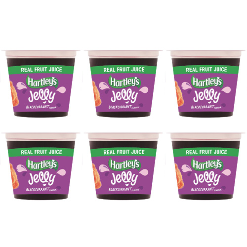 Hartleys Ready To Eat Jelly Blackcurrant (Bulk Buy Pack Of 6)