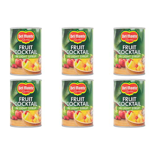 Del Monte Fruit Cocktail in Light Syrup (Bulk Buy Pack Of 6)
