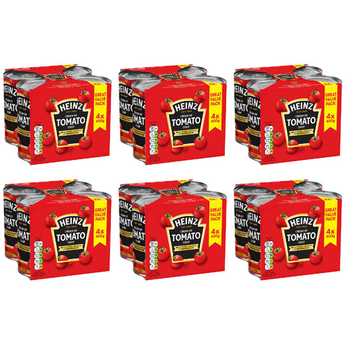 Heinz Cream Of Tomato Soup 4 Pack (Bulk Buy Pack Of 6)