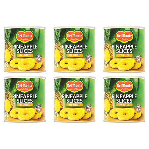 Del Monte Pineapple Slices in Juice (Bulk Buy Pack Of 6)