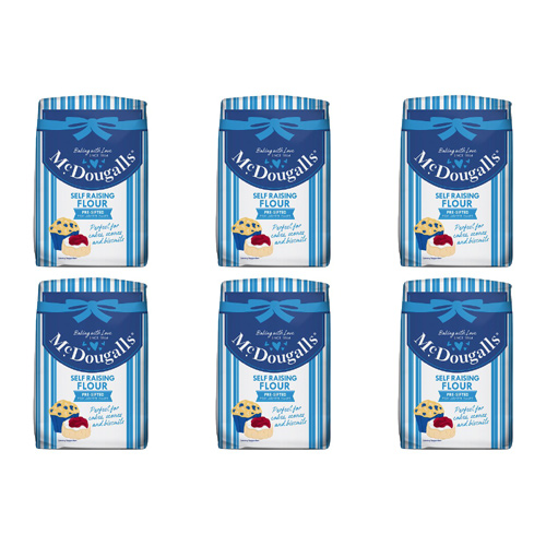 McDougalls Self Raising Flour Large Size (Bulk Buy Pack Of 6)