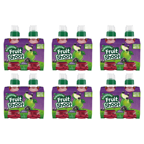 Robinsons Fruit Shoot Apple & Blackcurrant No Added Sugar 4 Pack (Bulk Buy Pack Of 6)