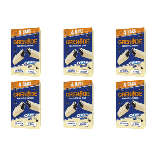 Grenade Oreo White Protein Bars - 4 x 60g (Bulk Buy Pack Of 6)