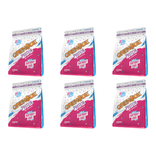 Grenade Protein Whey Protein Blend Vanilla Birthday Cake (Bulk Buy Pack Of 6)