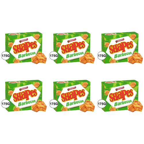 Arnott's Shapes Barbecue Snack Crackers (Bulk Buy Pack Of 6)