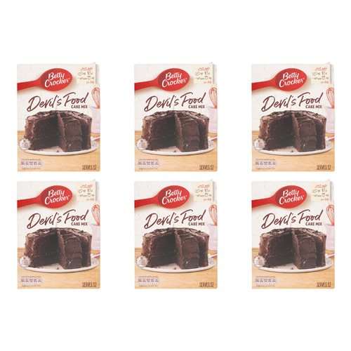 Betty Crocker Devils Food Cake Mix (Bulk Buy Pack Of 6)