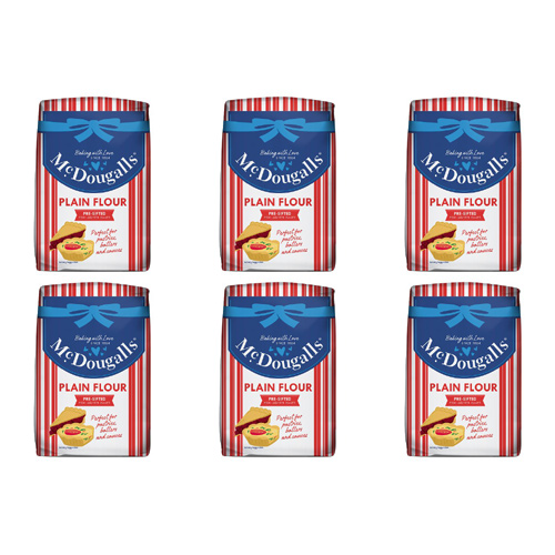 McDougalls Plain Flour Large Size (Bulk Buy Pack Of 6)