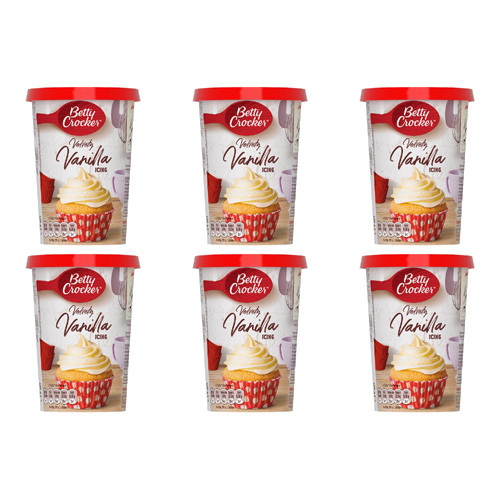 Betty Crocker Vanilla Flavour Frosting (Bulk Buy Pack Of 6)