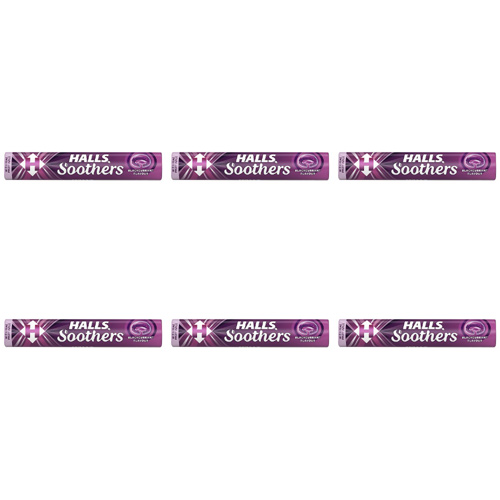 Halls Soothers Blackcurrant 10s (Bulk Buy Pack Of 6)