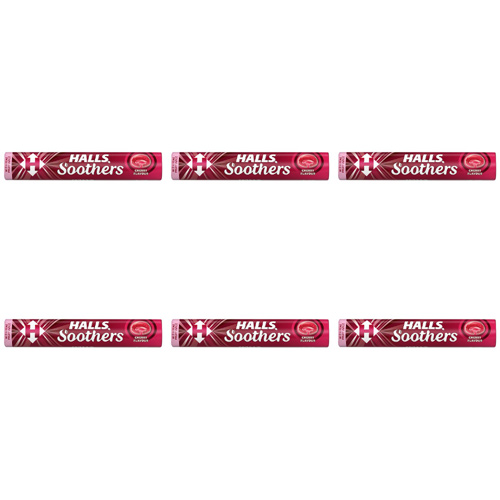 Halls Soothers Cherry 10s (Bulk Buy Pack Of 6)