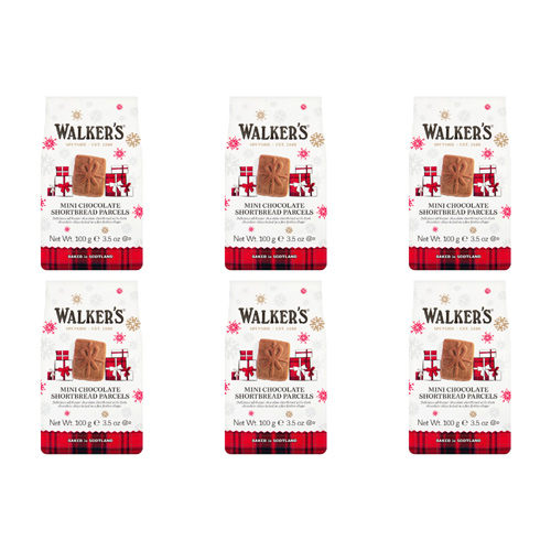 Walker's Shortbread Mini Chocolate Shortbread Parcels (Bulk Buy Pack Of 6)