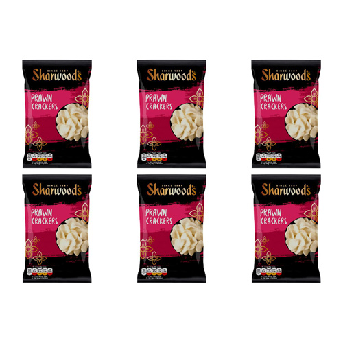 Sharwoods Ready to Eat Prawn Crackers (Bulk Buy Pack Of 6)