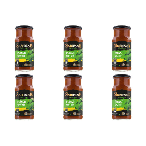 Sharwoods Green Label Mango Chutney (Bulk Buy Pack Of 6)