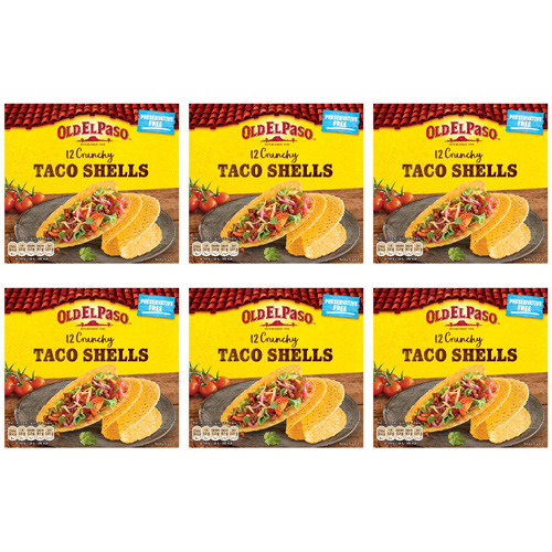 Old El Paso 12 Taco Shells (Bulk Buy Pack Of 6)