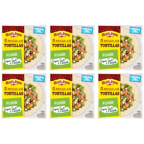 Old El Paso 8 Flour Tortillas (Bulk Buy Pack Of 6)