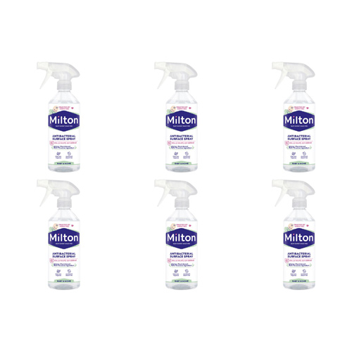 Milton Antibacterial Surface Spray (Bulk Buy Pack Of 6)