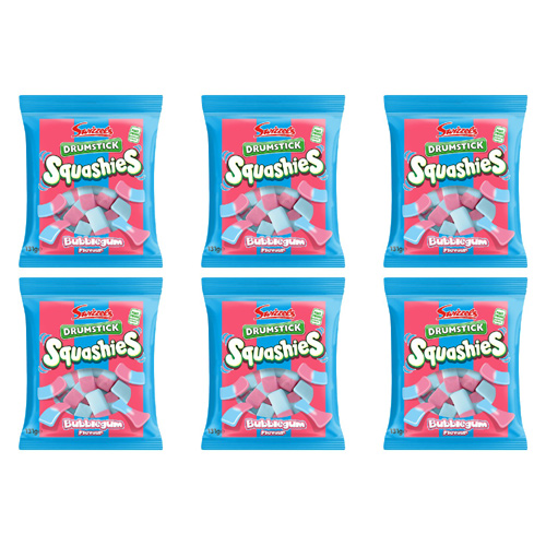 Swizzels Squashies Drumstick Bubblegum (Bulk Buy Pack Of 6)