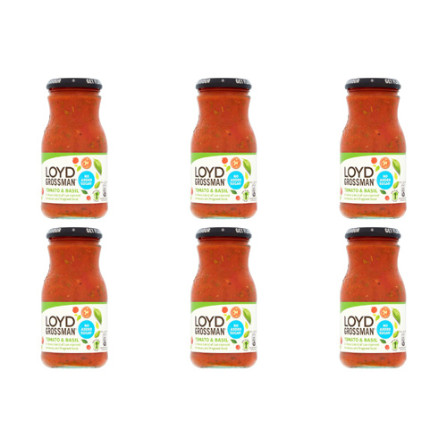 Loyd Grossman NAS Tomato and Basil Sauce (Bulk Buy Pack Of 6)
