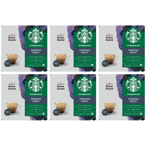 Starbucks Espresso Roast Dolce Gusto 12 Caps (Bulk Buy Pack Of 6)