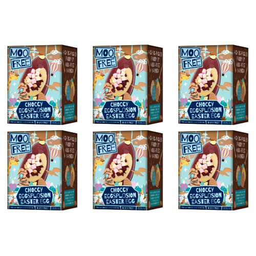 Moo Free Choccy Eggsplosion Easter Egg (Bulk Buy Pack Of 6)