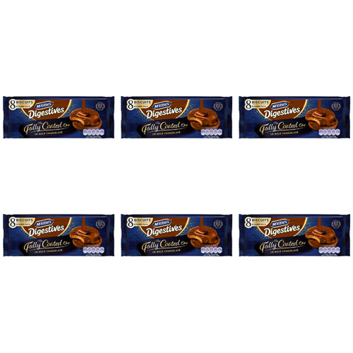 Mcvities Fully Coated Milk Chocolate Digestives (Bulk Buy Pack Of 6)