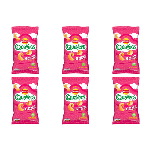 Quavers Prawn Cocktail 6pk (Bulk Buy Pack Of 6)