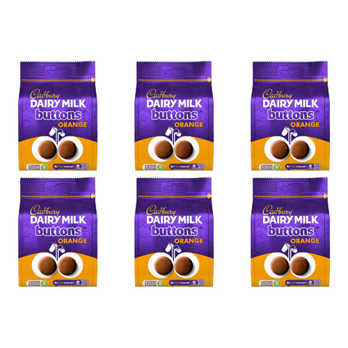 Cadbury Orange Buttons (Bulk Buy Pack Of 6)