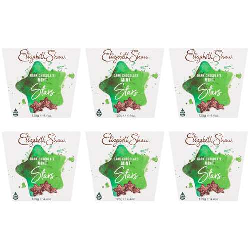 Elizabeth Shaw Dark Chocolate Mint Stars (Bulk Buy Pack Of 6)