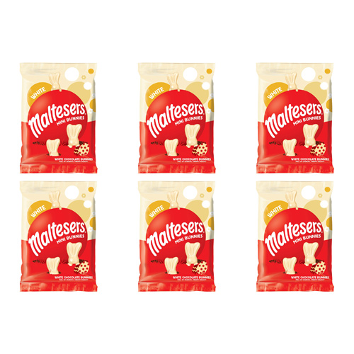 Maltesers White Mini Bunnies Bag (Bulk Buy Pack Of 6)