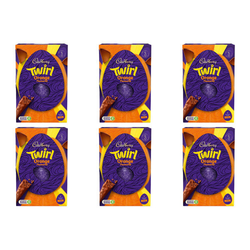 Cadbury Twirl Orange Large Egg (Bulk Buy Pack Of 6)