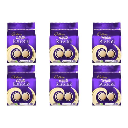 Cadbury White Giant Buttons (Bulk Buy Pack Of 6)