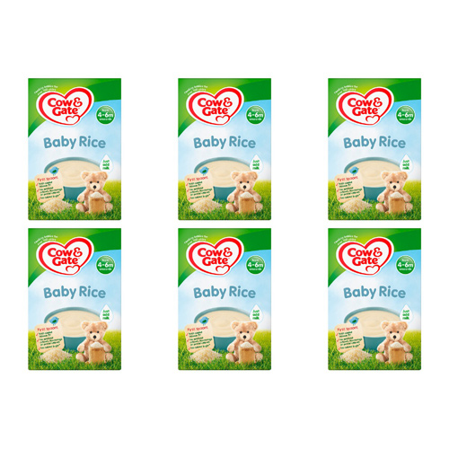 Cow & Gate 4 Month Pure Baby Rice Packet (Bulk Buy Pack Of 6)