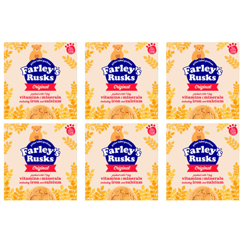 Farleys Rusks 4 Month Original 18 Pack (Bulk Buy Pack Of 6)