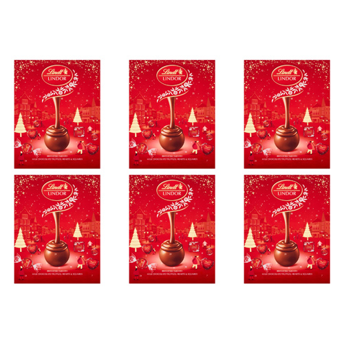 Lindt Lindor Milk Chocolate Advent Calendar (Bulk Buy Pack Of 6)