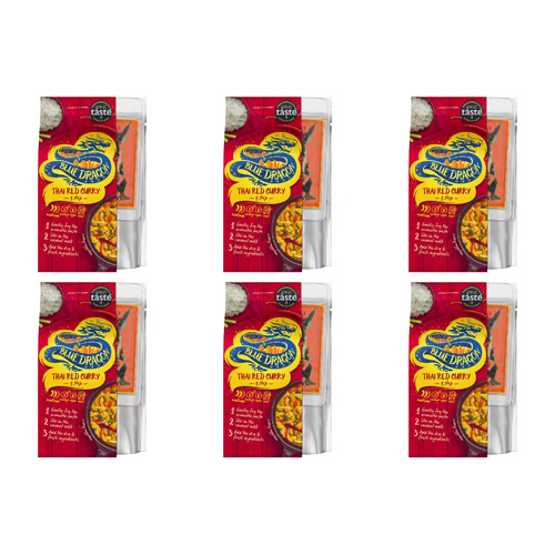 Blue Dragon 3 Step Thai Red Curry (Bulk Buy Pack Of 6)