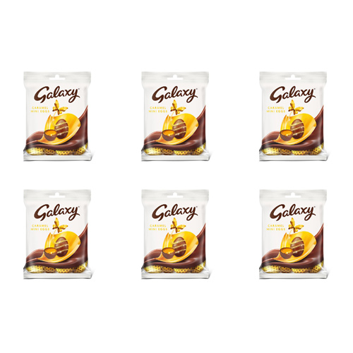 Galaxy Caramel Mini Eggs Bag (Bulk Buy Pack Of 6)