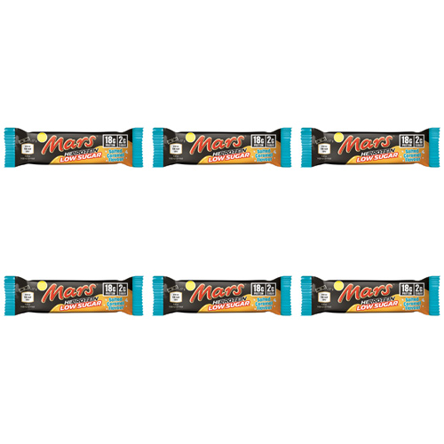 Mars Salted Caramel Low Sugar High Protein Bar (Bulk Buy Pack Of 6)