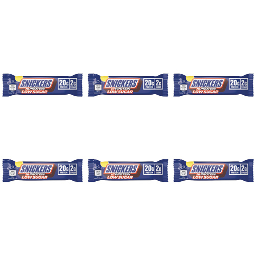 Snickers Milk Chocolate Low Sugar Protein Bar (Bulk Buy Pack Of 6)