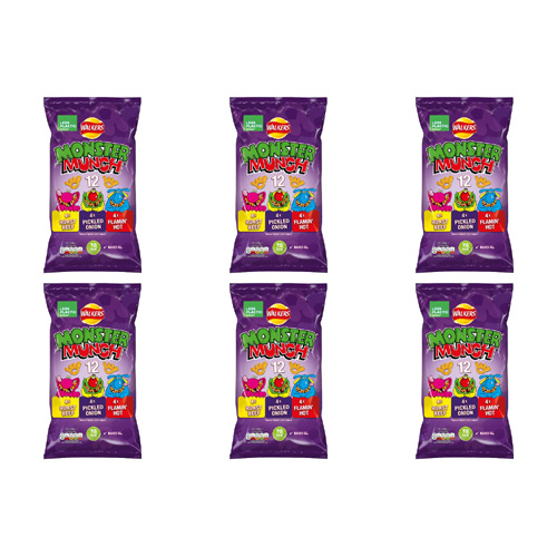 Monster Munch Assorted 12 Pack (Bulk Buy Pack Of 6)