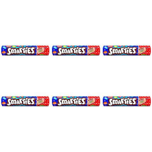 Smarties Giant Tube (Bulk Buy Pack Of 6)