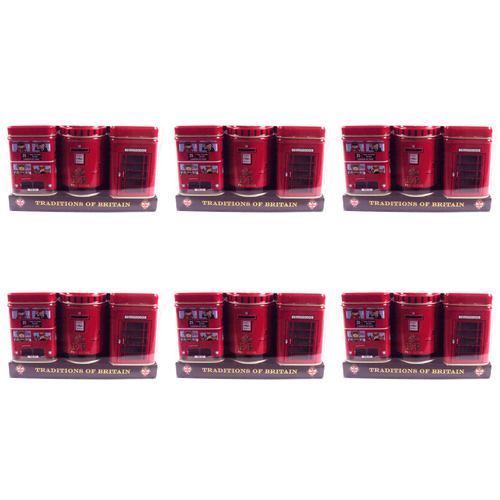 Traditions Of Britain Heritage Tins Pack (Bulk Buy Pack Of 6)
