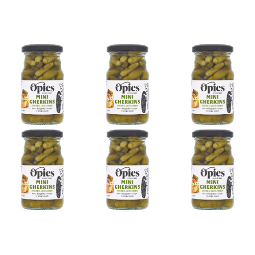 Opies Cocktail Gherkins (Bulk Buy Pack Of 6)