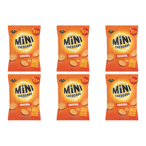 Jacobs Mini Cheddars Large Bag (Bulk Buy Pack Of 6)