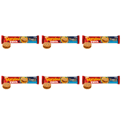 Maryland Cookies Terrys Chocolate Orange Creme Biscuits (Bulk Buy Pack Of 6)