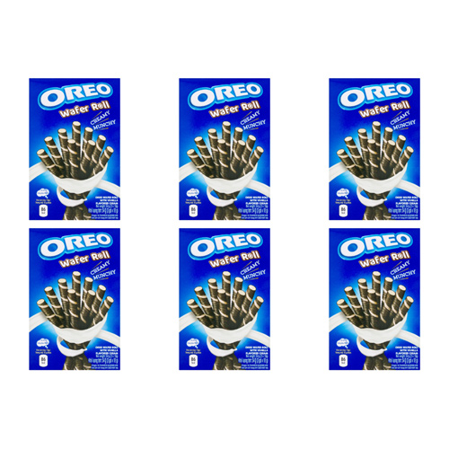 Oreo Vanilla Cream Filled Wafer Rolls (Bulk Buy Pack Of 6)