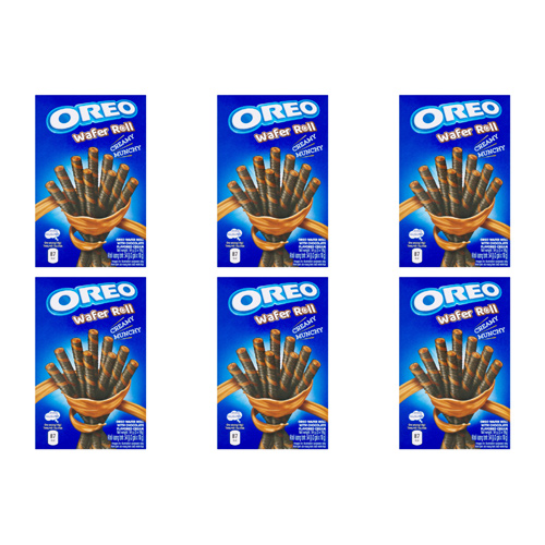 Oreo Chocolate Cream Filled Wafer Rolls (Bulk Buy Pack Of 6)